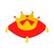 Crown on red velvet cushion icon