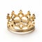 Crown Ring - Elegant Gold Jewelry On White Background