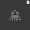 crown, royal, queen line logo template vector illustration