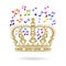 Crown with sheet music