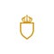 Crown with shield logo vector icon template