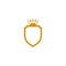 Crown with shield logo vector icon template