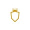 Crown with shield logo vector icon template