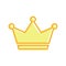 Crown simple icon isolated on the white background