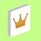 Crown Simple vector icon. Illustration symbol design template for web mobile UI element. Perfect color isometric pictogram on 3d