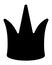 Crown. Small stylized crown - vector silhouette picture for logo or pictogram. Diadem picture for icon or sign
