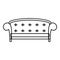 Crown sofa icon, outline style