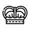 crown spain king line icon vector illustration