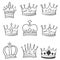 Crown style various doodle hand draw