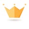 Crown. Symbol of power. Fabulous icon. Force. Isolated object. F