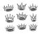 Crown symbol set. Royal, luxury icon. Coronation king or queen concept