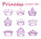 Crown, vector hand drawn vector