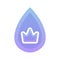 Crown water gradient logo design template icon