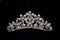 Crown, wedding tiara, diadem isolated on black background