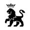Crowned King Lion animal Silhouette