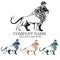 Crowned Lion vector logo illustration emblem design
