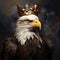 Crowned Majesty: Striking Illustration of a Bald Eagle in Splendo