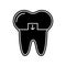 Crowned tooth icon. Element of Dantist for mobile concept and web apps icon. Glyph, flat icon for website design and development,