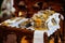 Crowns on Lectern. a high table with a sloping top for liturgical books