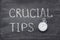 Crucial tips watch