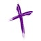 Crucifix Cross Brush Strokes Symbol Design