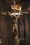 A crucifix made of rock salt.