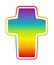 Crucifix Rainbow Gradient Colored Cross Icon