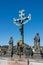 Crucifix statue on the Charles Bridge in Prague