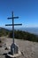 Crucifix on Suchy peak 1468 meters in main ridge Mala Fatra mountains