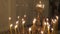 Crucifixion with candles in an Orthodox religious temple