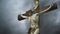 Crucifixion. Christian cross with Jesus Christ statue