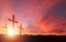 Crucifixion of Jesus With Sunset Sky and Copy Space