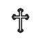 Crucifixion, orthodox Greek christian cross. Flat isolated Christian illustration