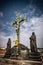 Crucifixion statue of Christ on Charles bridge, Prague, Czech Republic