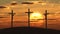 Crucifixion at sunset