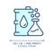 Crude oil chemical analysis light blue icon