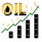 Crude oil price increase abstract illustration