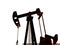 Crude oil pump or oil rig silhouette