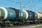 Crude oil tank truck train