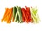 Crudites - Vegetable Sticks on white Background - Isolated