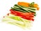 Crudites - Vegetable Sticks on white Background - Isolated