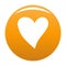 Cruel heart icon orange