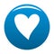 Cruel heart icon vector blue