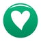 Cruel heart icon vector green