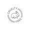 Cruelty free animals friendly thin line rabbit logo