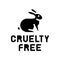 cruelty free glyph icon vector illustration