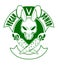 Cruelty-free go vegan cartoon bunny logo badges