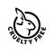 Cruelty free logo design with rabbit symbol