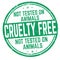 Cruelty free sign or stamp