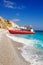 Cruise boat at Lalaria Beach, Skiathos, Greece